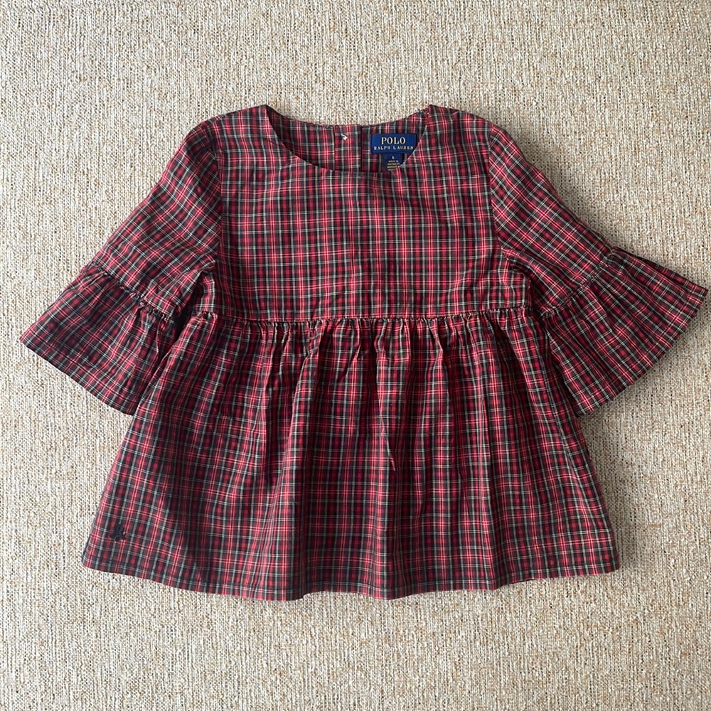 POLO Ralph Lauren | Flutter-sleeve Holiday Top Kids 6